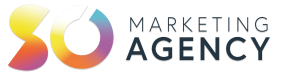 A logo displaying the text "30 Marketing Agency" with the number 30 in a gradient of yellow, orange, and purple colors next to the black text "Marketing Agency," encapsulating the dynamic spirit of a top marketing agency Miami trusts for innovative branding strategies.